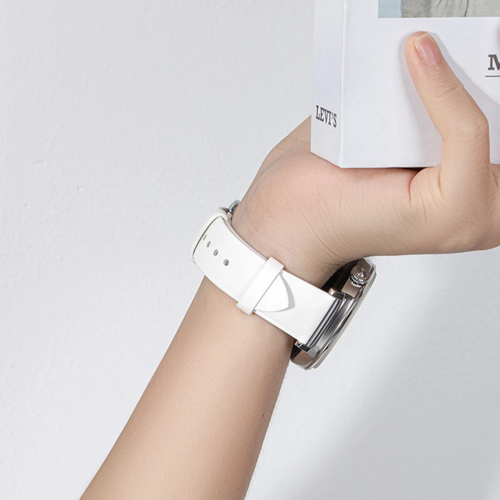 Correa de cuero suave de 18mm para Xiaomi Watch S4, pulsera de 41mm con bucle para Garmin Venu 4 41mm/Venu 2S 3S/265S 255S/Huawei GT6 5 4 41mm - imagen 5