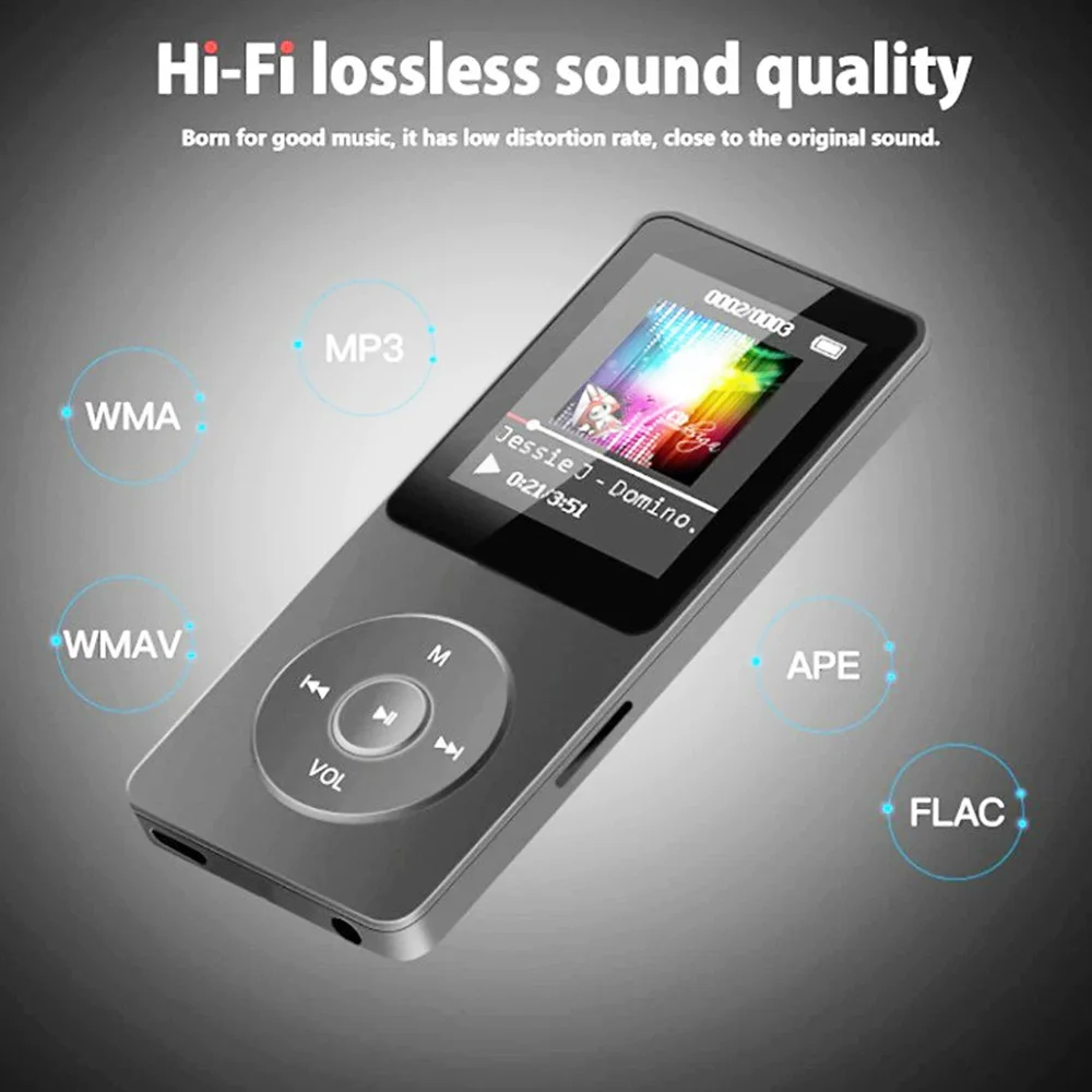 Portable Bluetooth MP3 Player With Memory Built-in Speaker Type-C MP4 Music Stereo Player Support FM Radio E-Book Recording - imagen 3