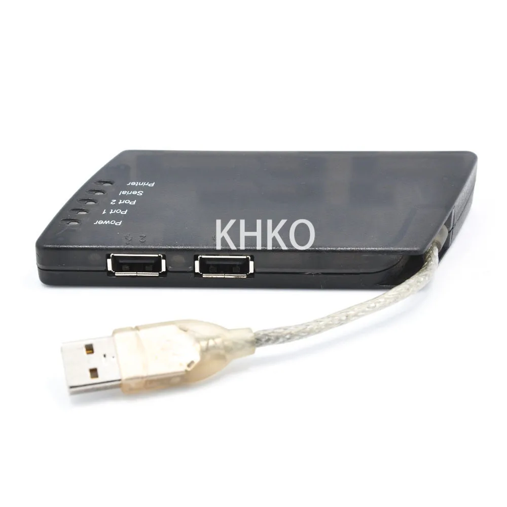 Adaptador de impresora USB a COM, puerto paralelo Serial + Hub USB, puerto de impresora usado, Control Industrial, montaje USB a 9 pines RS232