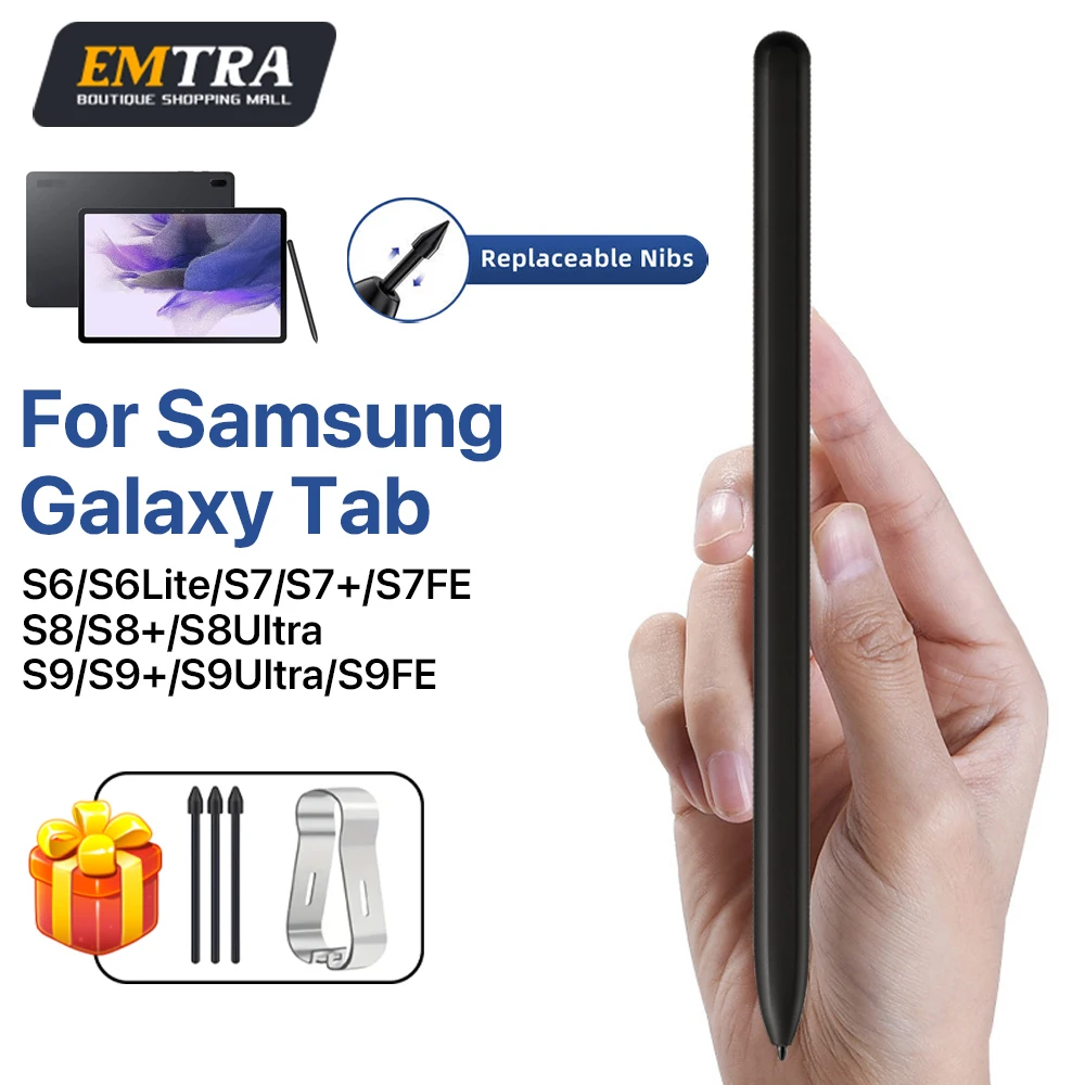 S Pen para Samsung Galaxy Tablet Tab S6 S6Lite S7 S7 + S8 S8 + S9 S10 S9 + S8 S9Ultra S7 S9FE Sketch Palm Rejection 4096 Presión