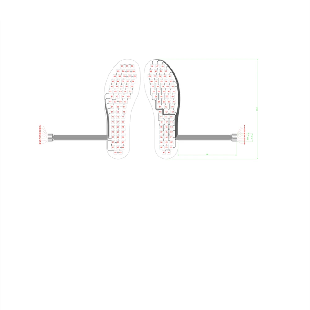Taidacent-almohadilla de Sensor de presión Flexible para pies de matriz de película delgada, plantilla de medición de presión para pies - imagen 4