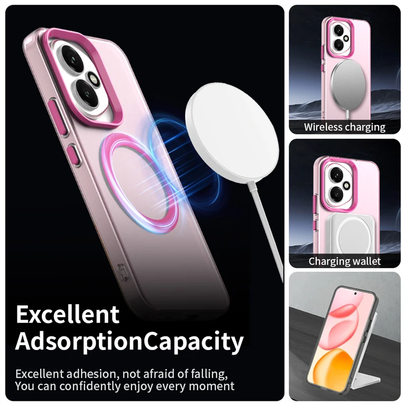 Funda de teléfono mate magnética para Honor 400 Global con carga inalámbrica Magsafe para Honor 400 5G Global чехол Funda trasera