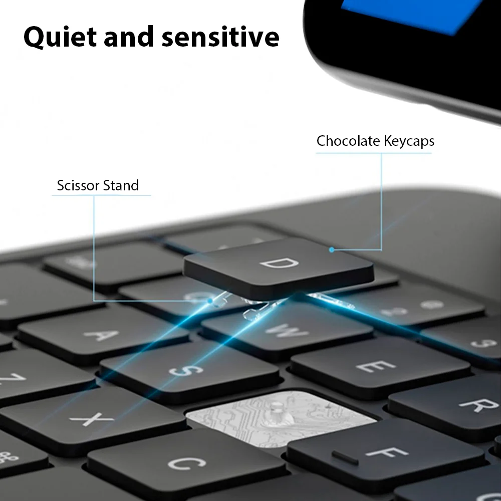 Teclado mágico para Samsung Galaxy Tab S7-S9 FE 11 "Plus S7-S9 + FE + 12,4" funda para tableta retroiluminada Bluetooth teclado inalámbrico ratón - imagen 2