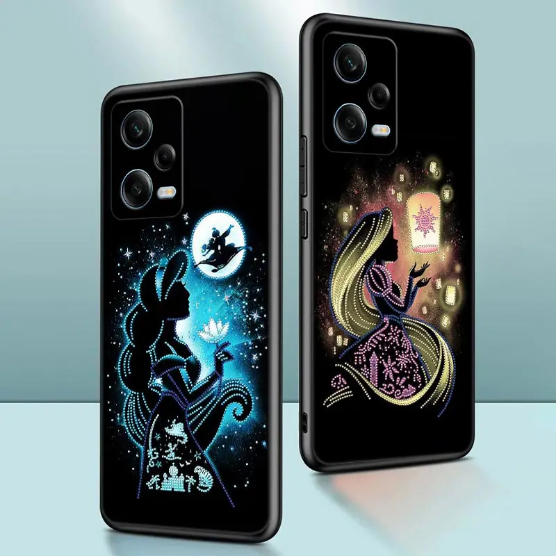 D-disney princesa Bella Ariel Mulan funda para Xiaomi Redmi Note 13 12 Pro Plus 11 10 9 8 Pro 12S 11S 13C 12C 10C funda de teléfono - imagen 2