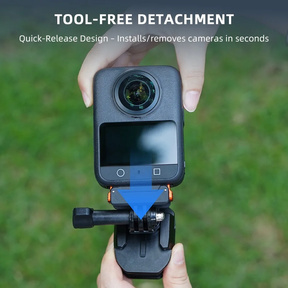 Soporte de montaje con Clip de liberación rápida para parabrisas de motocicleta, para Insta360 Go Ultra/X5/Ace Pro 2/DJI Osmo Nano/Action 5 Pro/GoPro 13 - imagen 2
