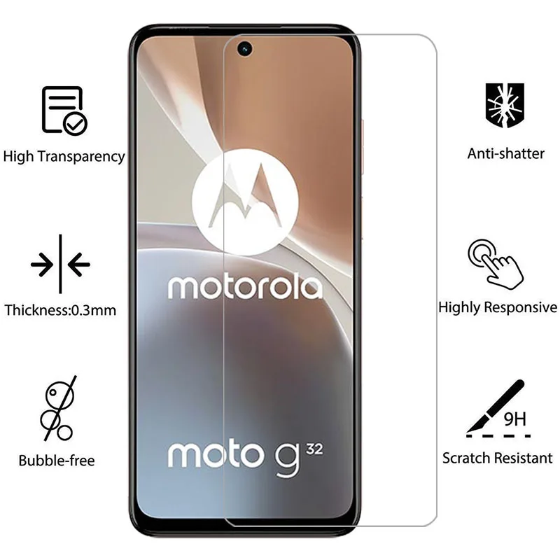 Protector de pantalla de vidrio templado para motorola moto g32 en motog32 motog g 32 32g 5g película motorolag32 motorol mot mto - imagen 2