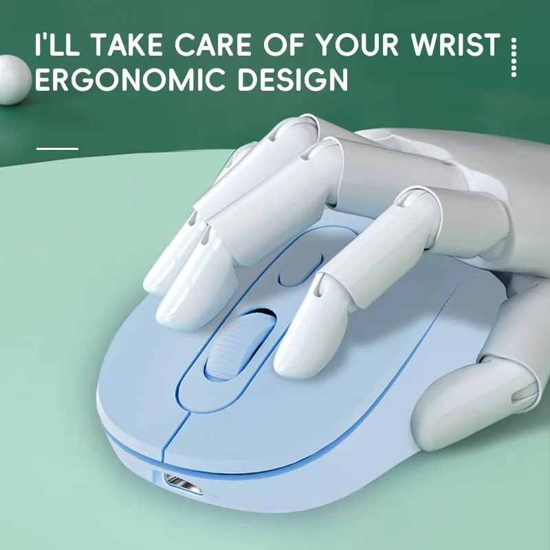 Ratón inalámbrico Bluetooth 1600DPI ajustable 2,4G modo Dual TYPE-C carga ratón silencioso ergonómico para Huawei Samsung Oficina portátil - imagen 4