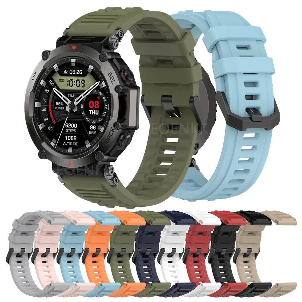 Para Xiaomi Amazfit t-rex Ultra A2142 pulsera de reloj inteligente para Huami Amazfit T Rex Ultra accesorios de correa deportiva de silicona