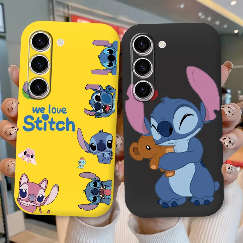 Para Samsung Galaxy S24 S24 + S 24 Ultra funda de dibujos animados Stitch Cool Love Angle lindo Fundas para Samsung S24 Plus Shelll suave TPU Capa - imagen 2