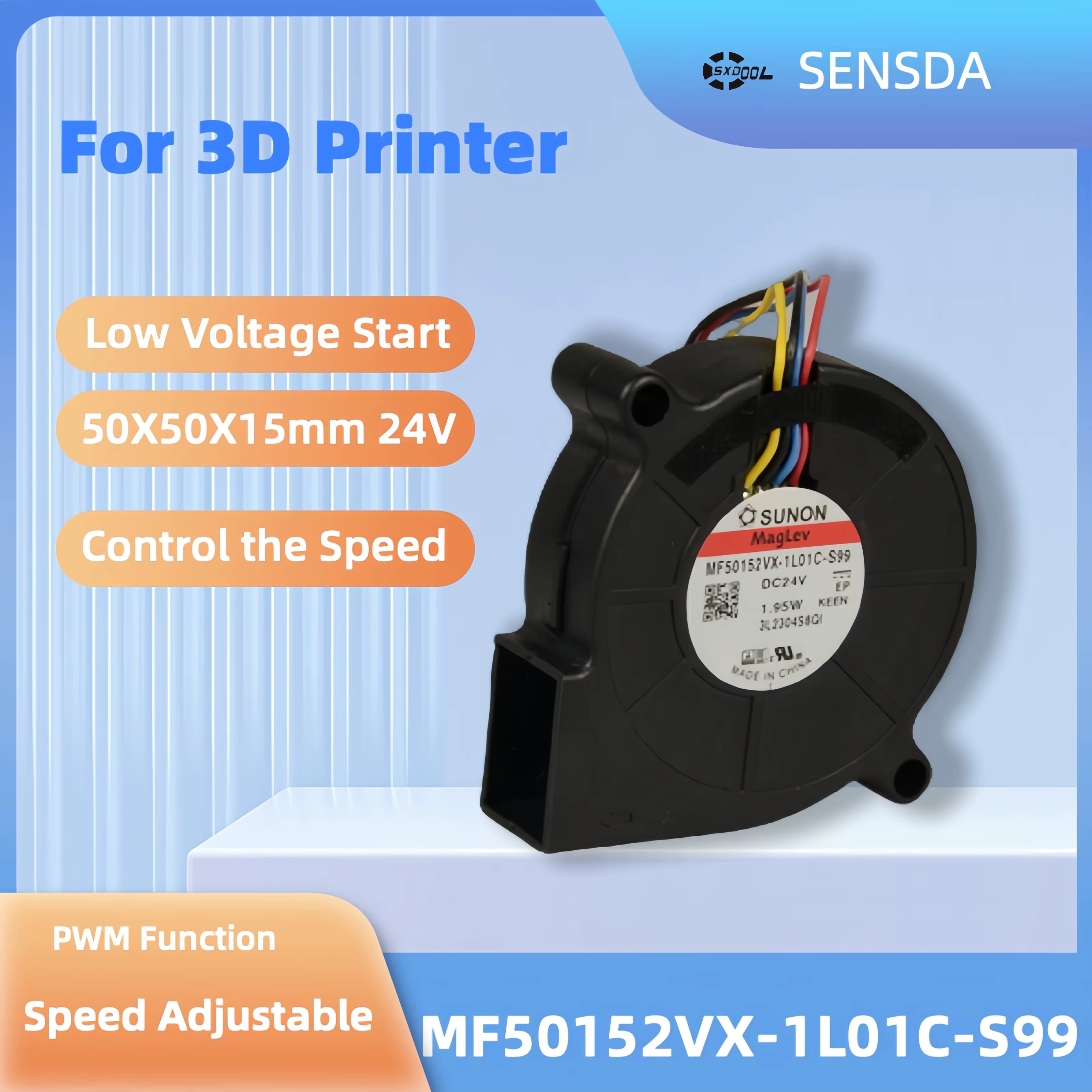 Ventilador Sunon MF50152VX PWM 50x15mm Refrigeración Impresora 3D - imagen 5