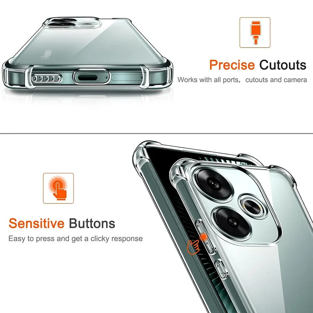 Funda transparente suave de silicona a prueba de golpes para Xiaomi Poco X7 F6 F5 F4 F3 X6 X5 X4 X3 GT M6 M4 M3 Pro, carcasa transparente ultrafina - imagen 5