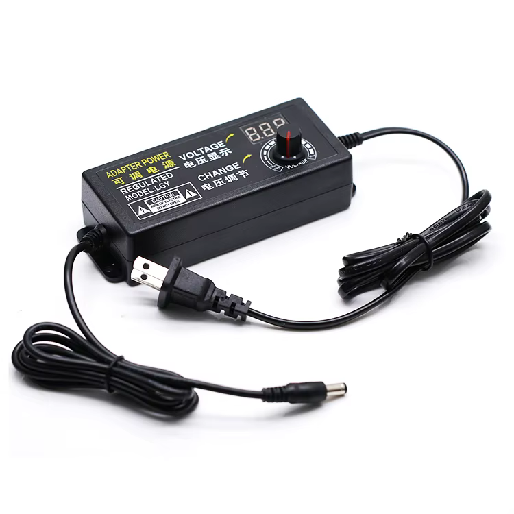 Controlador de velocidad del ventilador de refrigeración, adaptador ajustable de AC 110V 220V a DC 12V 5A, cinta reguladora de velocidad infinita, pantalla Digital