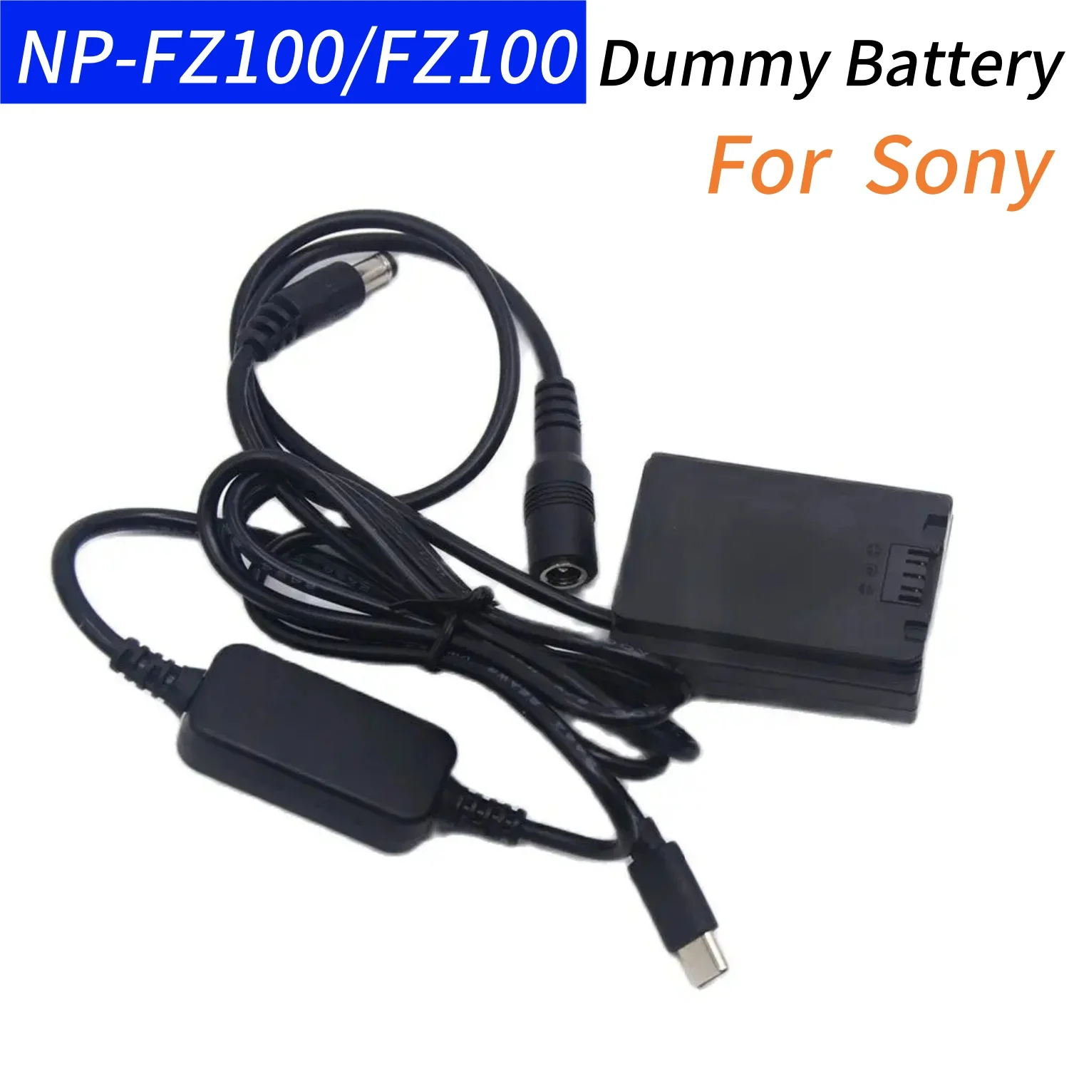 Acoplamiento DC de batería analógico NP - fz100 NP fz100 + Cable de alimentación USB C a DC de la Cámara Sony Alpha A7 A9 a7rm3 a7riii a7m3 a6600 a7m4 a7iv