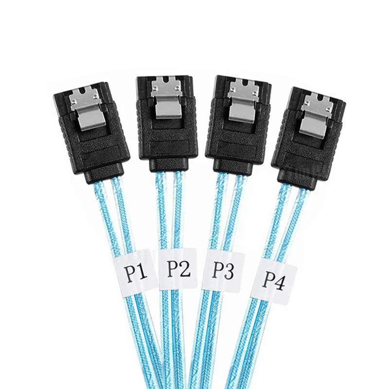 Mini SAS HD 12G SFF8643 a 4 SATA Cable interno SFF 8643 controlador de placa base a 4 SATA Cable de servidor de disco duro - imagen 4