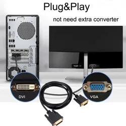Cable DVI a VGA 1080p para PC y proyector