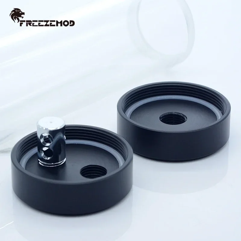 FREEZEMOD-enfriador de agua para ordenador, tanque de agua cilíndrico 2020, antiespumador incorporado con cubierta POM de tres orificios YSX-PMB - imagen 4