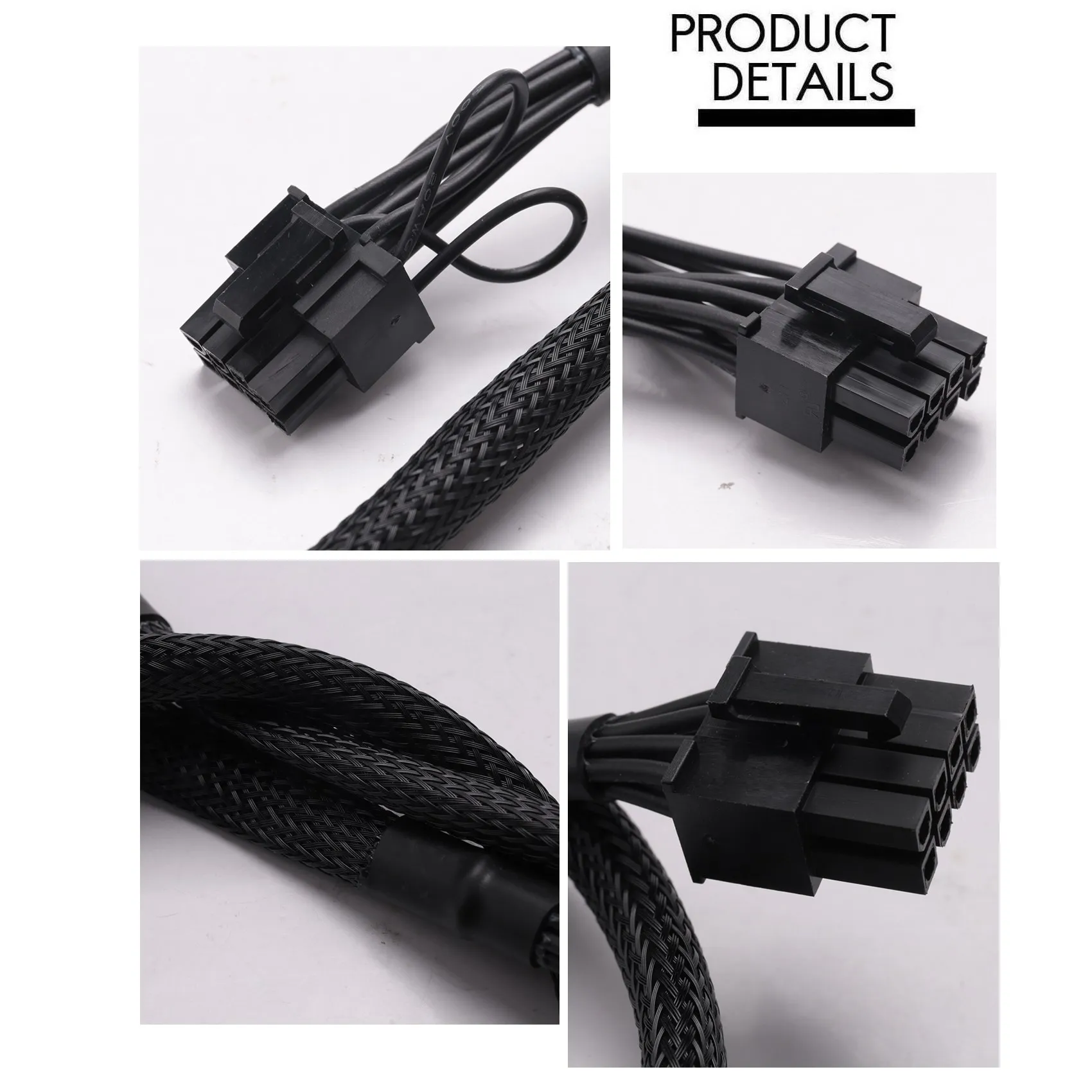 PSU 8 pines a doble 8 pines (6 + 2) pines Cable de alimentación Modular PCIe para EVGA Supernova G2 G3 P2 T2 GS 650 750 850 1000 1600 - imagen 5