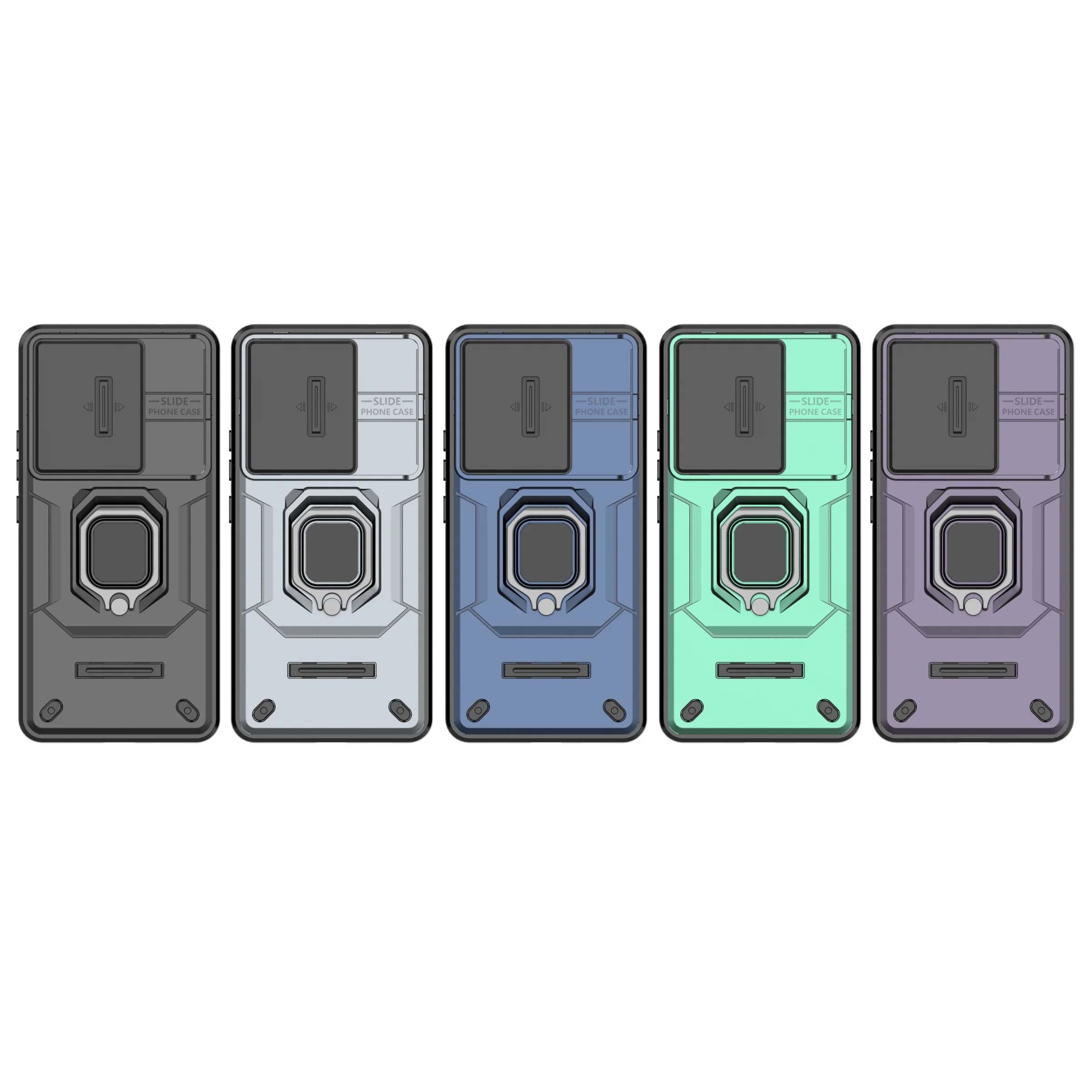 Para Realme 15 funda Realme 15 Pro Fundas Coque soporte de anillo de batalla soporte deslizante ventanas a prueba de golpes funda trasera de teléfono Realme 15 - imagen 3