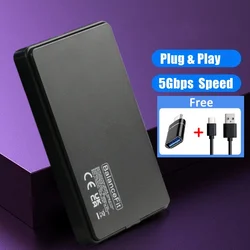 Caja de disco duro USB 3,0/USB 3,1, carcasa de disco duro SATA SSD de 2,5 pulgadas con velocidad de transferencia de 5Gbps, carcasa externa móvil, cajas de disco duro