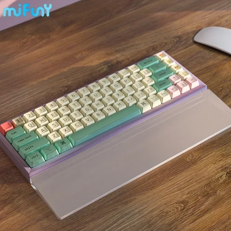 Reposamanos acrílico, reposamuñecas esmerilado, alfombrilla de mano Original personalizada para teclado mecánico ergonómico de 60/75/87/98/104 teclas - imagen 2