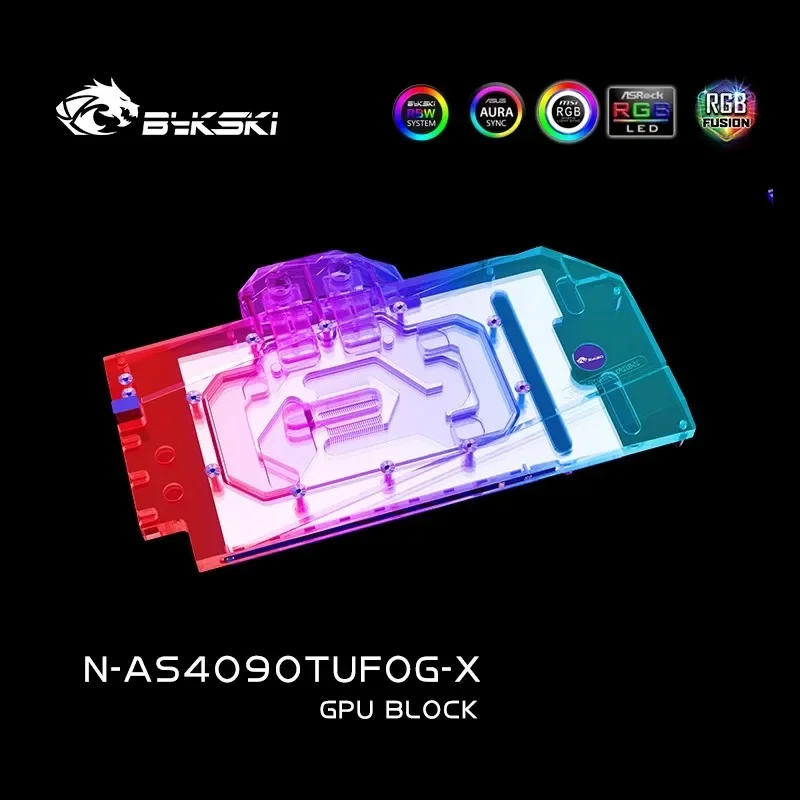 Bykski GPU bloque de agua para ASUS ROG Strix LC/TUF GAMING GeForce RTX 4090 tarjeta de vídeo/refrigerador de cobre radiador RGB/N-AS4090TUFOG-X - imagen 5
