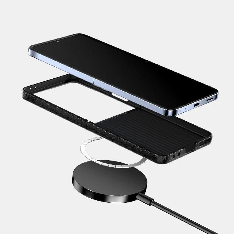 Para Samsung Galaxy Z Flip 7 funda dura de fibra de carbono MagSafe funda protectora trasera magnética para Z Flip 7 FE 6 5 carcasa de teléfono - imagen 5