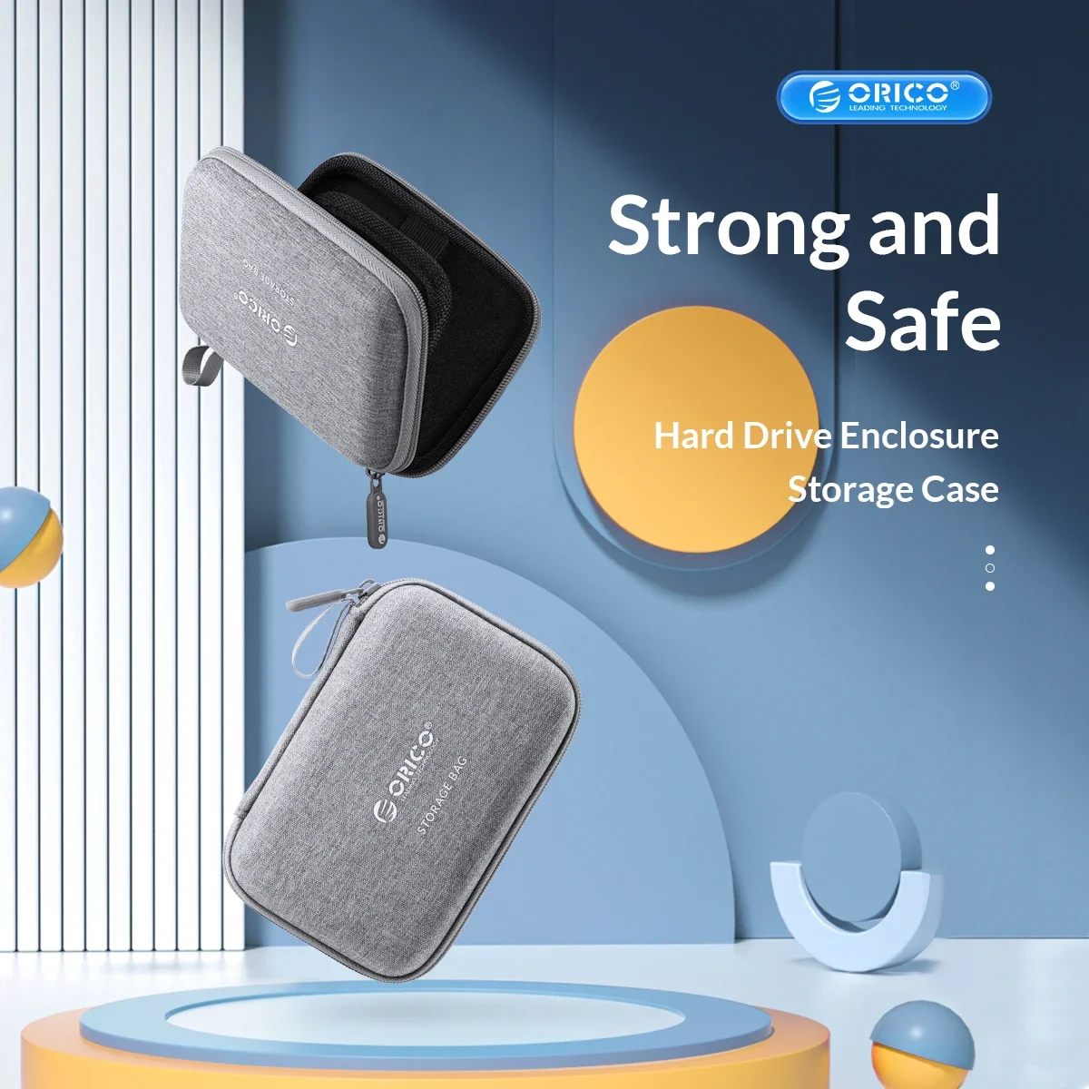 ORICO 2,5 ''3,5'' HDD bolsa de almacenamiento para disco duro externo/caja de disco duro M.2/auriculares/almacenamiento de gran capacidad de disco U - imagen 2