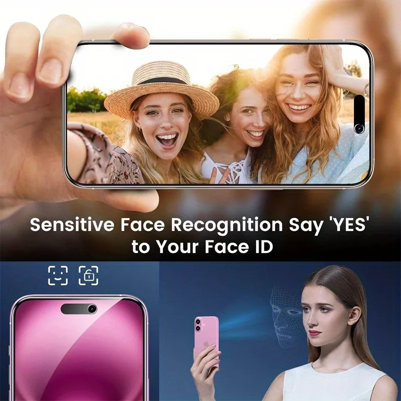 Paquete de 5 protectores de pantalla de vidrio templado para IPhone 17 16 15 14 Pro Max 13 12 11 Pro Mini 15 14 Plus XR XS Max película de vidrio - imagen 5