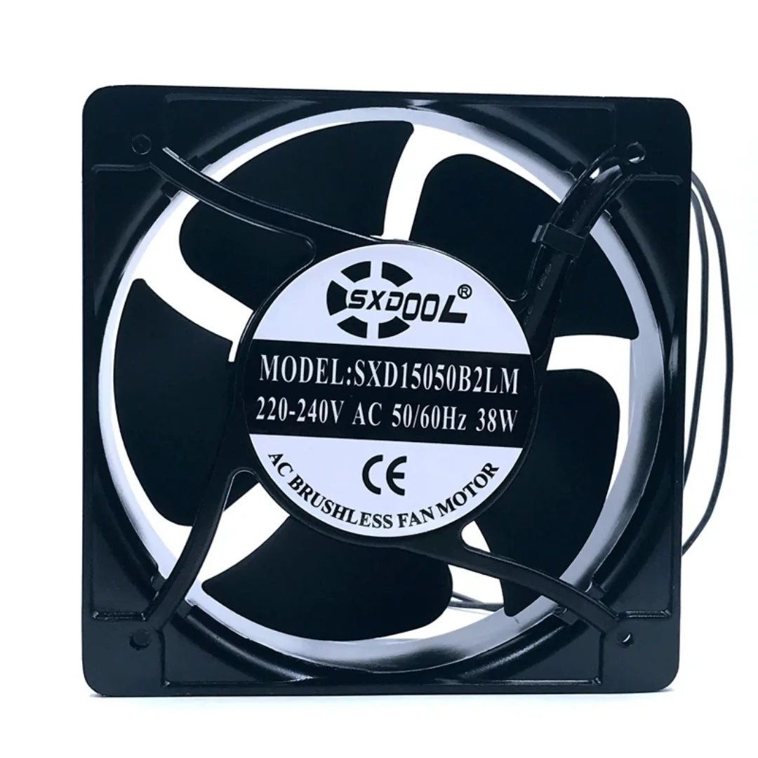 Ventilador de refrigeración IP67 resistente al agua, 150mm, CA 220V-240V, SXD15050B2LM, marco de Metal Axial, 150x150x50mm para refrigeración de caja - imagen 3