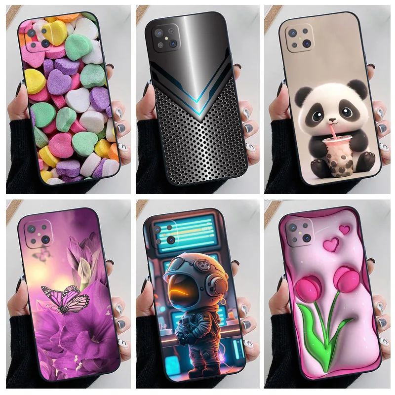 Para OPPO Reno 4Z 5G funda encantadora corazón Panda Cool silicona TPU fundas traseras suaves para OPPO Reno4 Z A92s funda de teléfono Reno4Z CPH2065