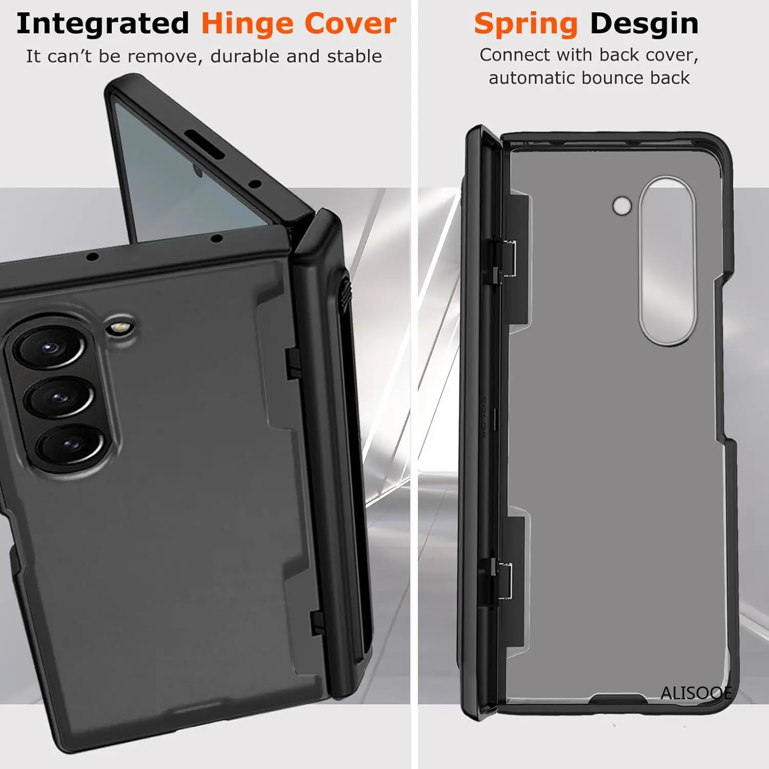 Z Fold 7 Funda con soporte para ranura para bolígrafo con bisagra para Samsung Galaxy Z Fold 7, Funda a prueba de golpes, Protector de pantalla de cristal frontal, Funda (sin bolígrafo) - imagen 4