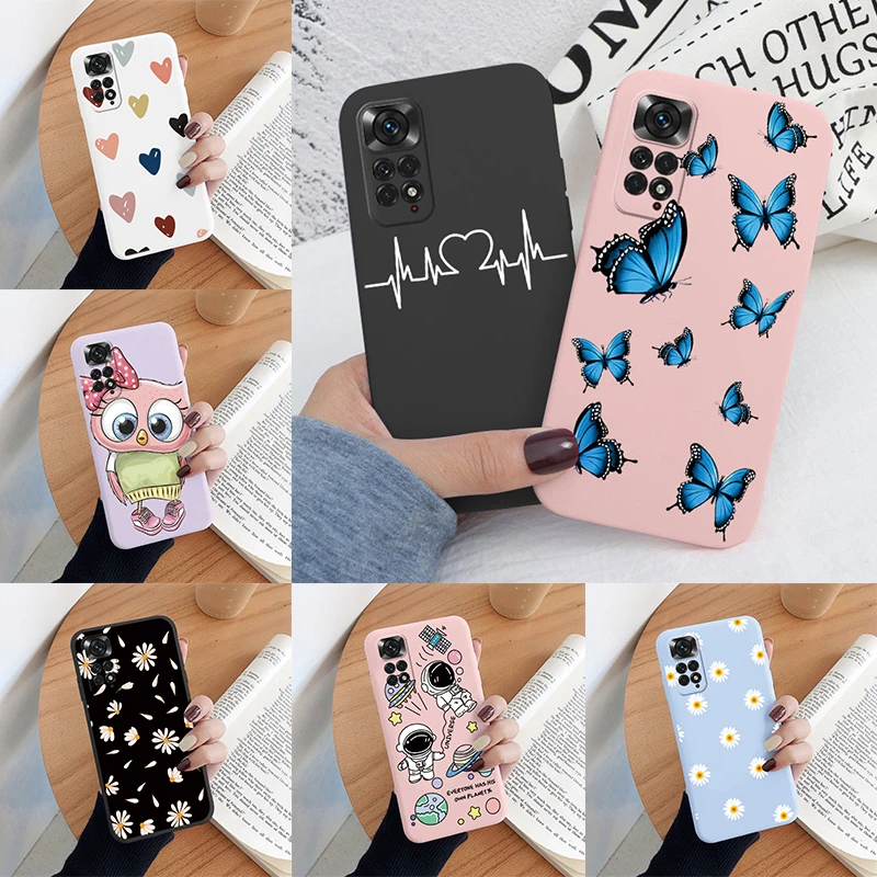 Para Redmi Note 11 11S 4G Note11 Pro funda colorida cara corazón suave TPU Fundas a prueba de golpes parachoques cubierta de teléfono para Redmi Note 11Pro