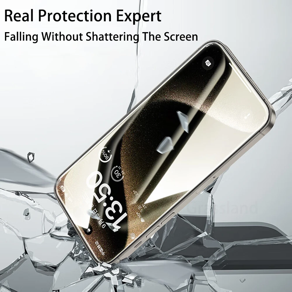 1-4 Uds vidrio templado para iPhone 15 14 13 12 11 Pro Max Protector de pantalla antiexplosión para iPhone X XR XS Max película protectora de vidrio - imagen 2