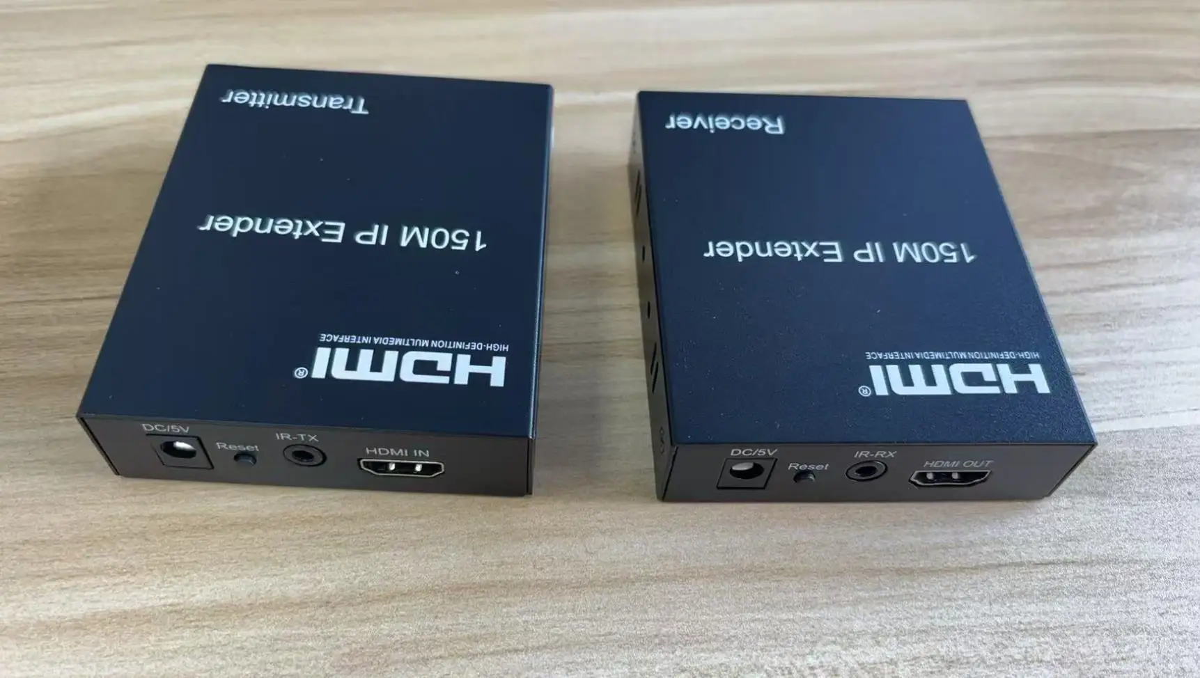 Extensor IP HDMI de 150M sobre Cable Rj45 Cat6 Cat7 1080P HDMI Ethernet transmisor de vídeo y receptor divisor por interruptor de red