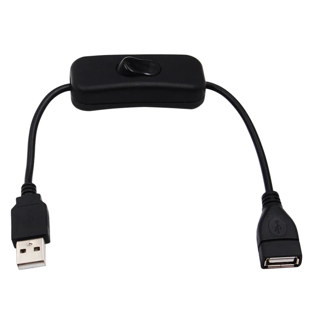 Cable USB de 28cm con interruptor de encendido/apagado, palanca de extensión para lámpara USB, línea de alimentación de ventilador USB, adaptador duradero de gran oferta - imagen 5