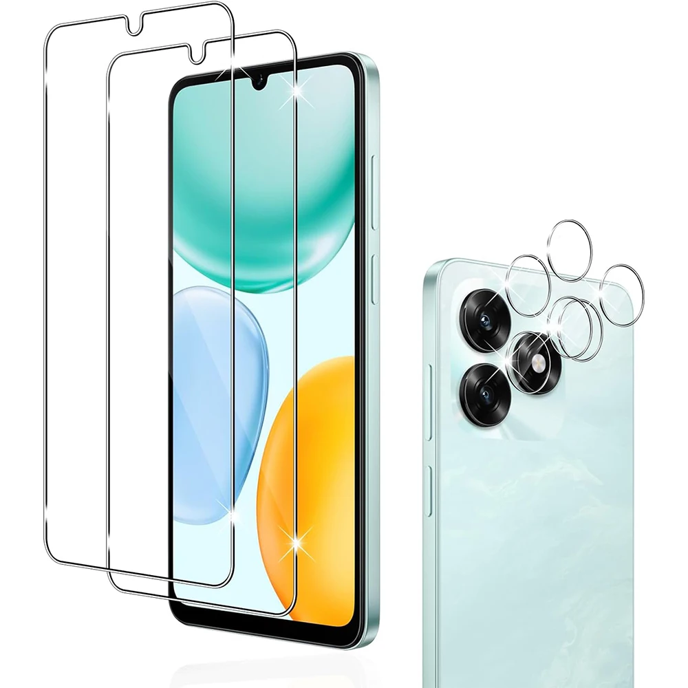 Vidrio templado transparente 2.5D 9H para lente de cámara de película protectora de pantalla Honor X5 Plus