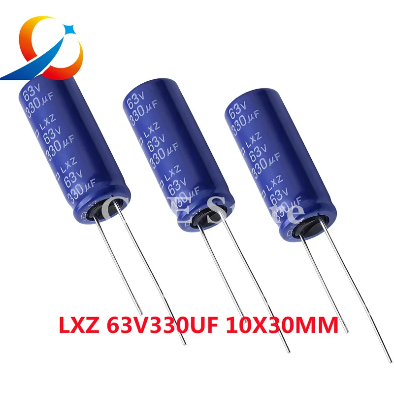 10 Uds LXZ 63V330UF volumen 10X30MM ELXZ630ELL331MJ30S NCC condensadores electrolíticos 330UF 63V nuevo - imagen 2