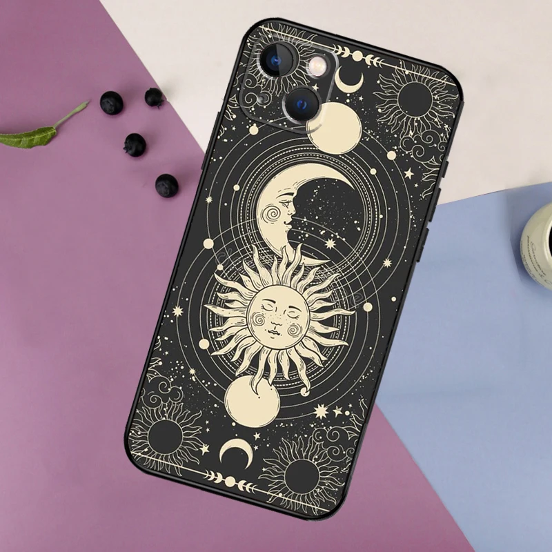 Funda de teléfono con diseño de Tarot y Luna de bruja para iPhone 11, 12, 13, 14, 16, 15 Pro Max Mini 7, 8 Plus X XR XS Max, funda de parachoques - imagen 5