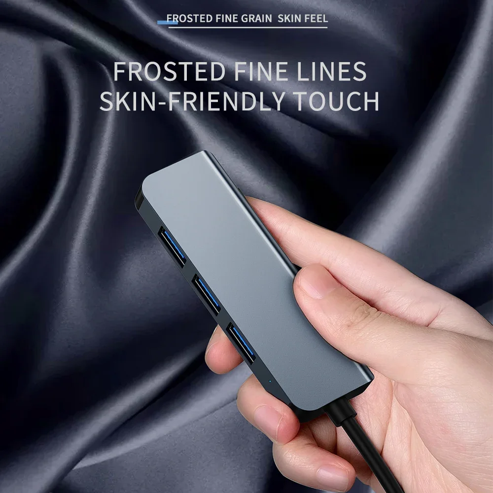 Concentrador de red USB 4 en 1 Tipo C a USB 3,0 2,0, adaptador Multi USB, expansor divisor para Matebook, Huawei, Xiaomi, Accesorios para ordenador portátil y PC - imagen 3