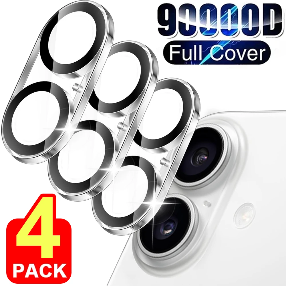 4 Uds cubierta protectora de pantalla de lente de cámara para iPhone 17 16 Pro Max 17 Air 16 Plus HD películas de protección de lente de vidrio templado transparente