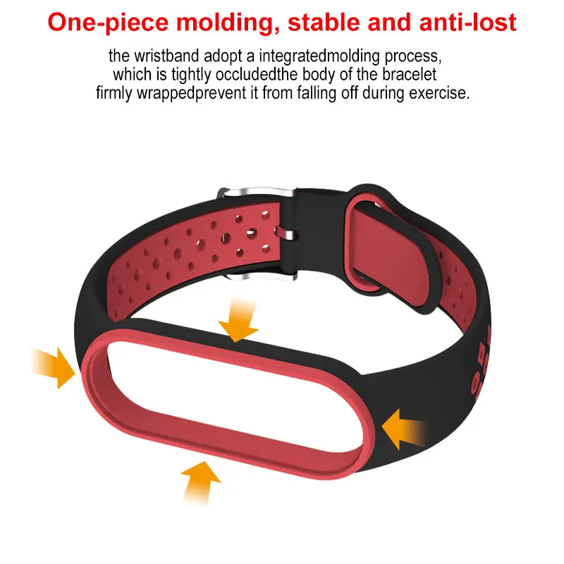 Correa de TPU de dos colores para Xiaomi Mi Band 6 5, repuesto de pulsera de silicona para Xiaomi Band 4 3 MiBand6 Band5 - imagen 4