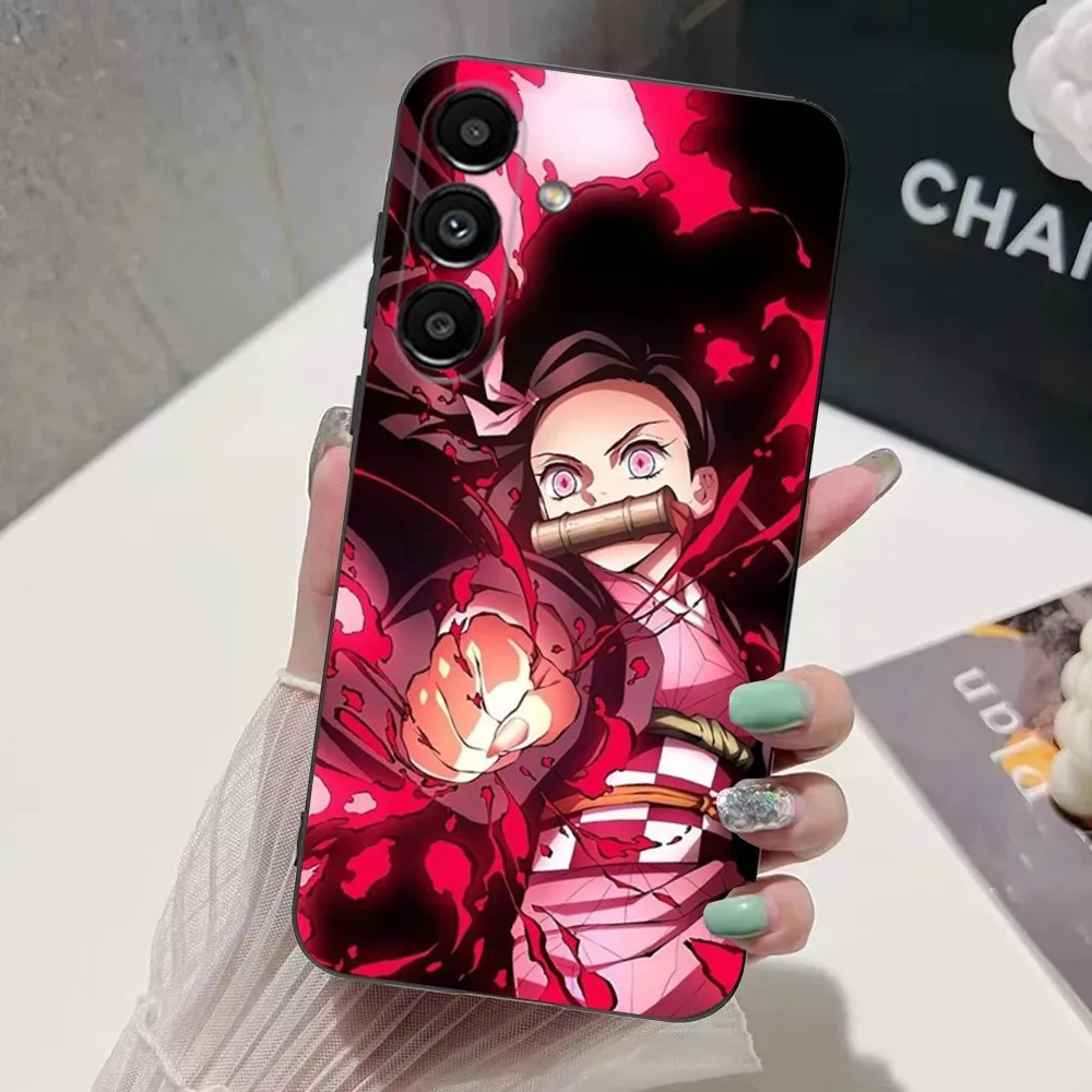Funda de teléfono Nezuko k-kamado para Samsung S24,S21,S22,S23,S30,Ultra,S20,Plus,Fe,Lite,Note,10,9,5G, funda suave negra - imagen 2