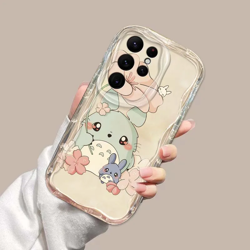 Funda de mi vecino Totoro para Samsung Galaxy S25 S24 S23 S22 S21 S20 Ultra Plus FE Lite Wave Oil funda de teléfono - imagen 3