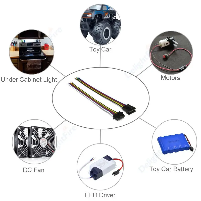 Conector SM de 6 pines, conector para tira de LED RGBWW con cable de 15cm 22AWG, Terminal de cable JST SM, enchufe macho hembra para batería de tira Led - imagen 4