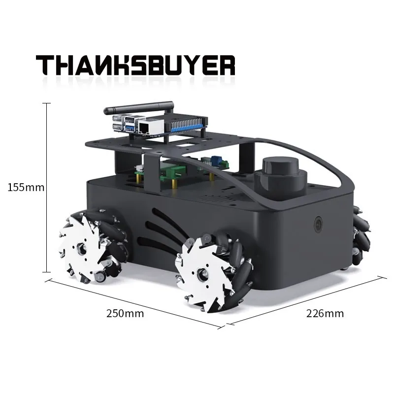 ROS2 V550 versión de rueda Mecanum ROS Robot Kit de coche robótico LubanCat1S LubanCat4 4GB 8GB Placa de desarrollo con cámara RGB