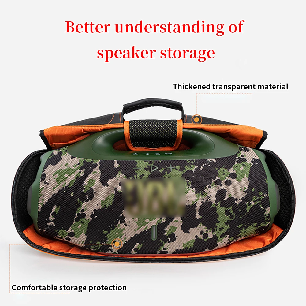 Bolsa de altavoz portátil para JBL BOOMBOX4 3, bolsas permeables con sonido, BOOMBOX 4/3, caja transparente, Estuche de transporte de viaje al aire libre - imagen 3