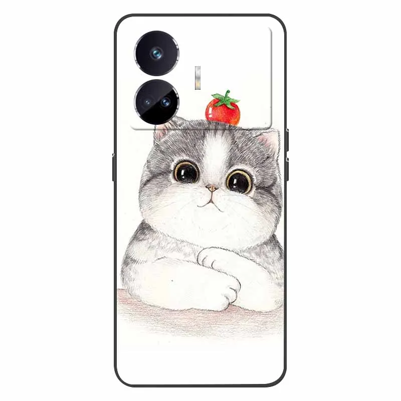 Funda de silicona para Realme GT Neo5 SE, carcasa suave de TPU con diseño de gato, parachoques para teléfono Realme GT Neo 5 SE, GT Neo 5SE RMX3700 - imagen 3