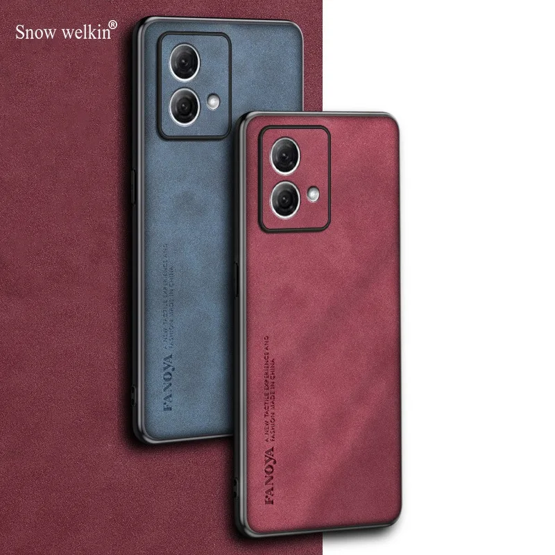 Funda de silicona de piel de oveja de lujo a prueba de golpes para Motorola Moto G04 G14 G24 G34 G84 G54 G04S G64 G64Y Power funda de teléfono - imagen 4