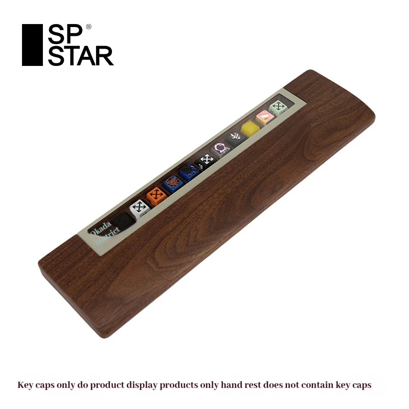 Reposamanos de nogal SP-STAR con succión magnética y teclas, decoración de área de visualización, panel acrílico, reposamuñecas para teclado mecánico - imagen 3