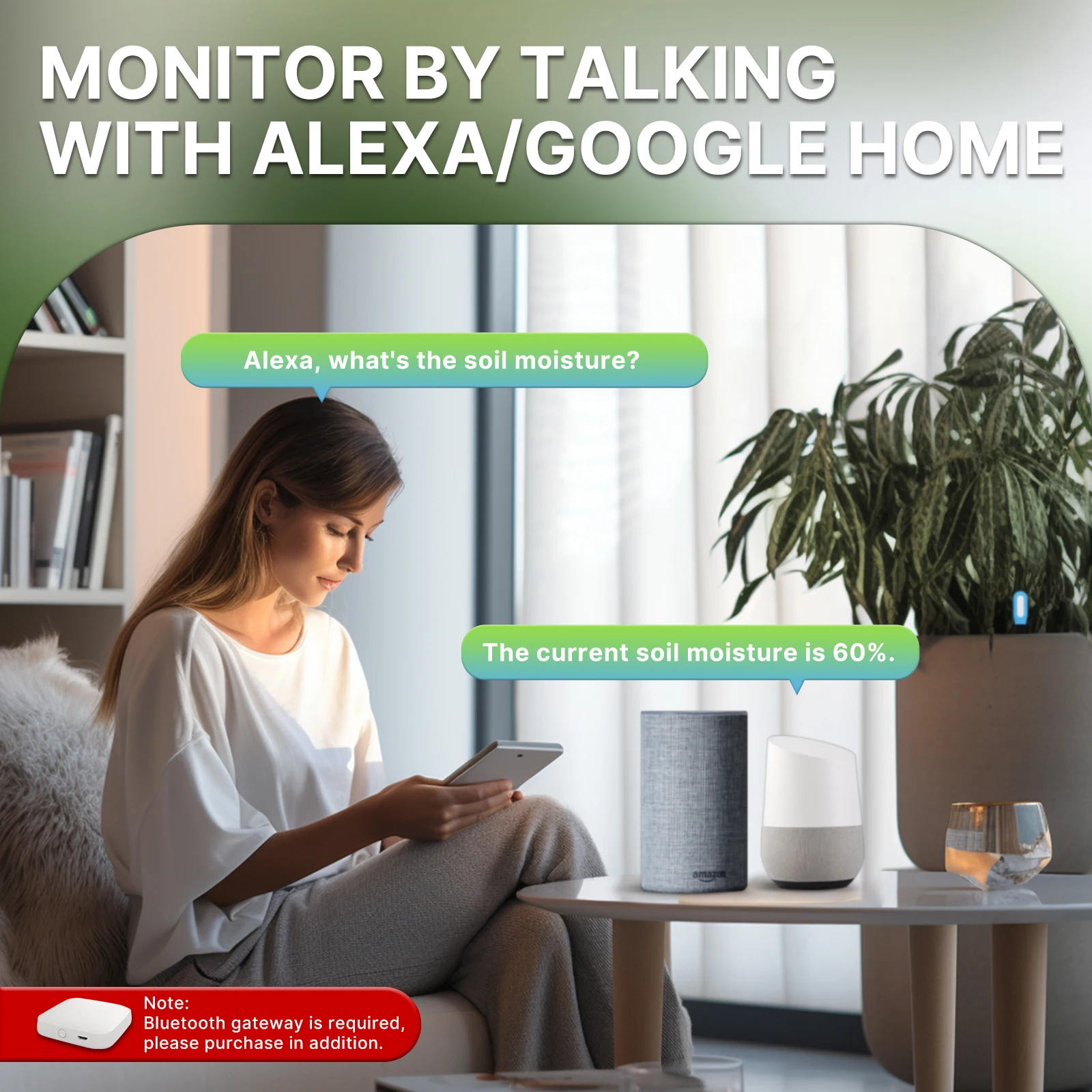 Tuya-medidor inteligente de humedad del suelo para jardín, Sensor de temperatura y humedad, higrómetro para plantas en maceta, Monitor de plantas, herramienta de prueba húmeda - imagen 4